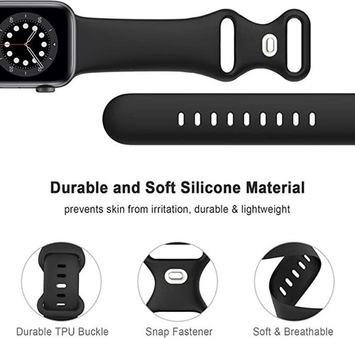 IMKRC Silicone Watch Strap for Smartwatches Sport Bands for Apple Watch Series - Picture 38 of 91