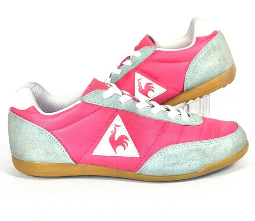 Le Coq Sportif Retro Rosa Gris Nylon Gamuza Zapatillas Tamaño 6.5 US 37.5  EU para Mujer | eBay