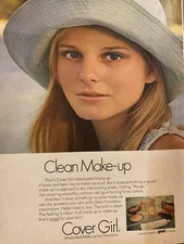 Cover Girl, Cosmetics, Make Up, Full Page Vintage Print Ad