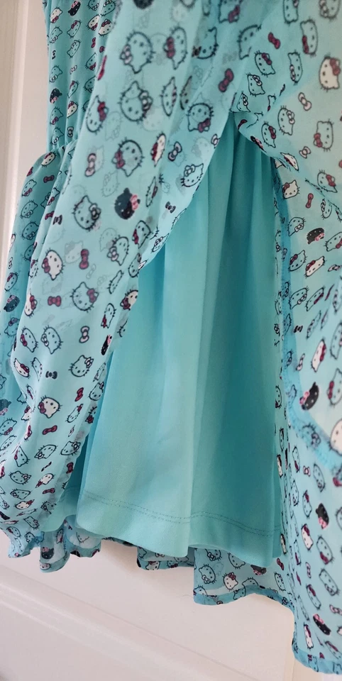Vestido Hello Kitty By Sanrio Turquesa Sin Mangas Niñas Talla Pequeña 6/6x Foto 4 de 4