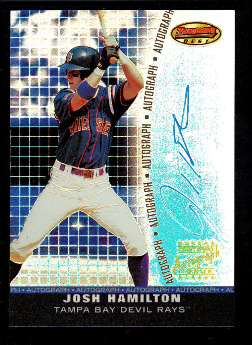 2001 BOWMANS BEST JOSH HAMILTON TAMPA BAY DEVIL RAYS AUTO