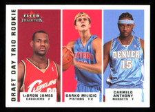 2003-04 Fleer Tradition LeBron James Carmelo Anthony Draft Day Trio 51/375 RC