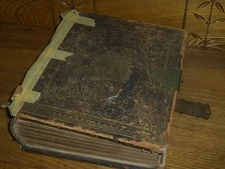 Antique 1859 Bible w/ Family History - James McGaw & Alexander Rutherford