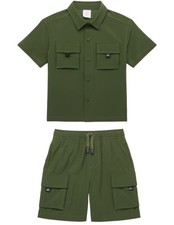 Wonder Nation Toddler Boys Adventure 2-PC OUTFIT. SIZE 12 MONTH - DARK GREEN