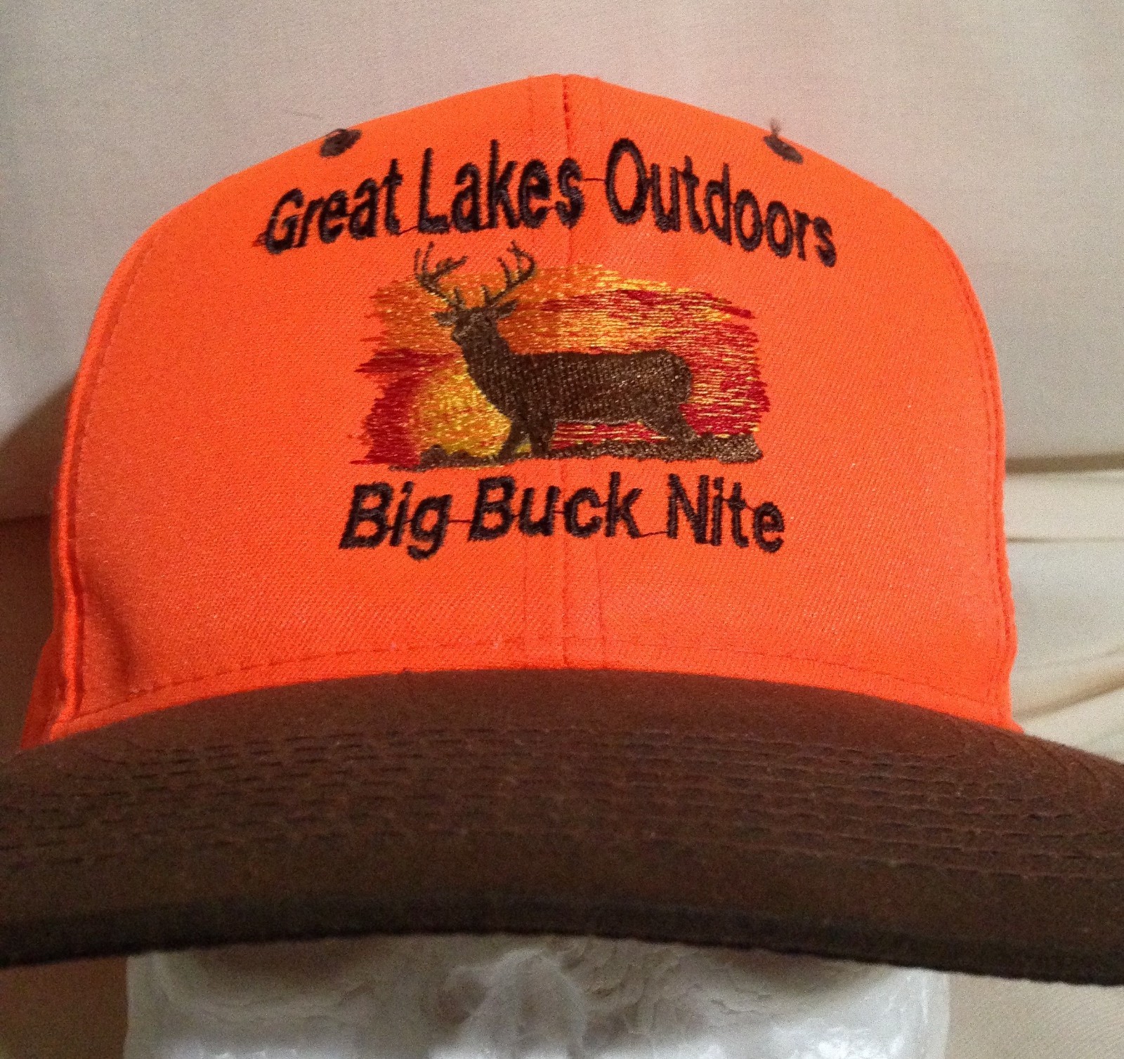 VTG Michigan Hunt Snapback Hat Lot YoungAn Whitetail Deer Black Bear