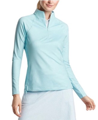 $130 Peter Millar Women s Printed Raglan Sleeve Perth Layer Pullover-Blue-Medium