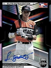 2023 Panini Elite Extra Edition Leonardo Garcia Die Cut Signatures /399 DPL