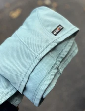 Kerrits Chill Chaser Zip Neck Womens Blue Thermal Waffle Knit 1/4 Zip Pullover M