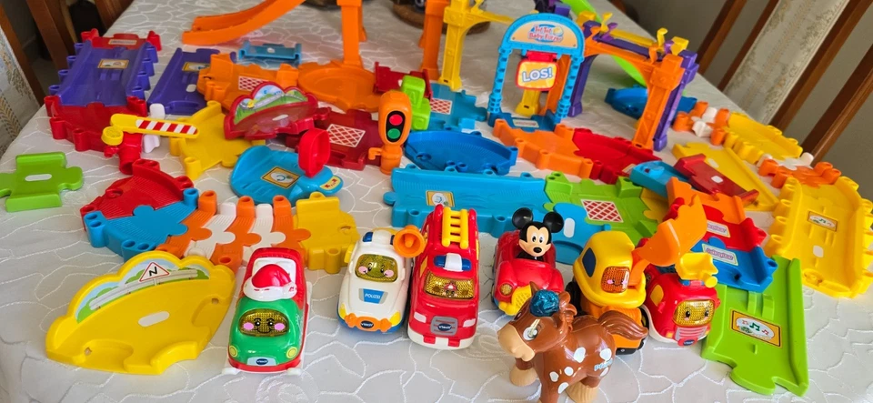 mega Konvolut Vtech, TUT  TUT Baby FlitzerBrücken , sprechende Auto Strassen - Bild 3 von 4