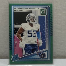 2025 Panini Donruss - Rated Rookie Oluwafemi Oladejo #384 Tennessee Titans