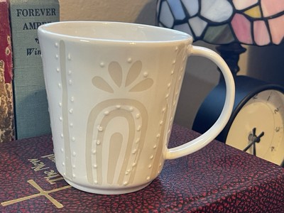 Anthropologie White Cactus Coffee Tea Mug *Sold Out on Site* 