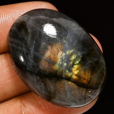 Natural Labradorite Oval Shape Cabochon Loose Gemstone 66.5 Ct 34X25X8mm A-18634