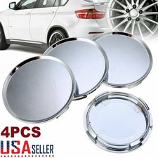 4x Universal 63mm 2.5 Car Wheel Hubs Center Caps Covers No Badge Emblem Silver
