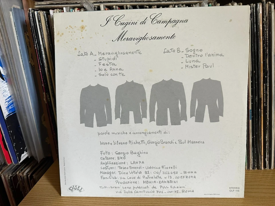 I Cugini Di Campagna – Meravigliosamente LP 1980 NEAR MINT - Immagine 2 di 3