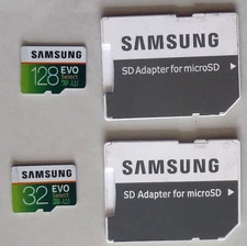 Samsung 128GB and (U3) 32GB (U1)  MicroSD EVO Select Memory Card with Adapter