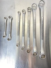 Vintage Craftsman 7pc SAE  Double Box End Wrench Set 3/8" - 7/8", =V= Series