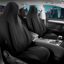 2x Sitzbez�ge passend f�r BMW X5 E70 (in Schwarz) | Vorne | Pilot-Style