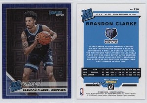 2019-20 Panini Donruss Rated Blue Infinite /35 Brandon Clarke #220 Rookie RC