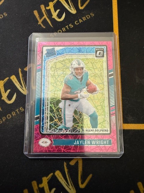 2024 Panini Donruss Optic JAYLEN WRIGHT #249 Pink Velocity /80 RC SP DOLPHINS