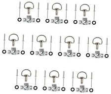 Motorcycle Race Fasteners Quick Release D-Ring 1/4 Turn Race 14mm Silver