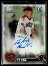 2016 BOWMAN CHROME REFRACTOR /499 1ST PROSPECT AUTO ANTHONY BANDA DBACKS