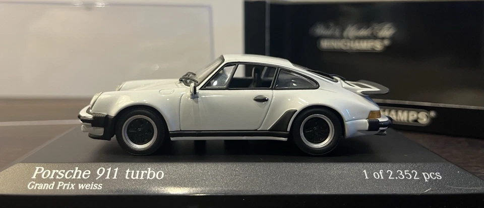 Porsche 911 Turbo 1 43 930 Minichamps Gran Prix White! Original 1977 - Immagine 3 di 4