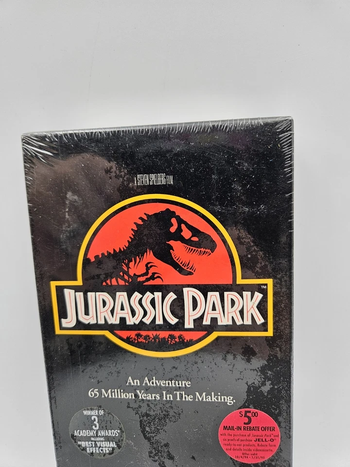 Vintage Sealed 1993 Jurassic Park VHS Movie & MCA Watermarks Brand New - Image 3 of 4