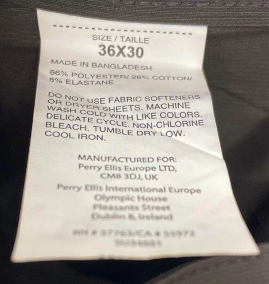 Callaway Black polyester Tapered Fit Golf Pant-36x30-Stretch-Men’s-Opti Dri - Image 3 of 3