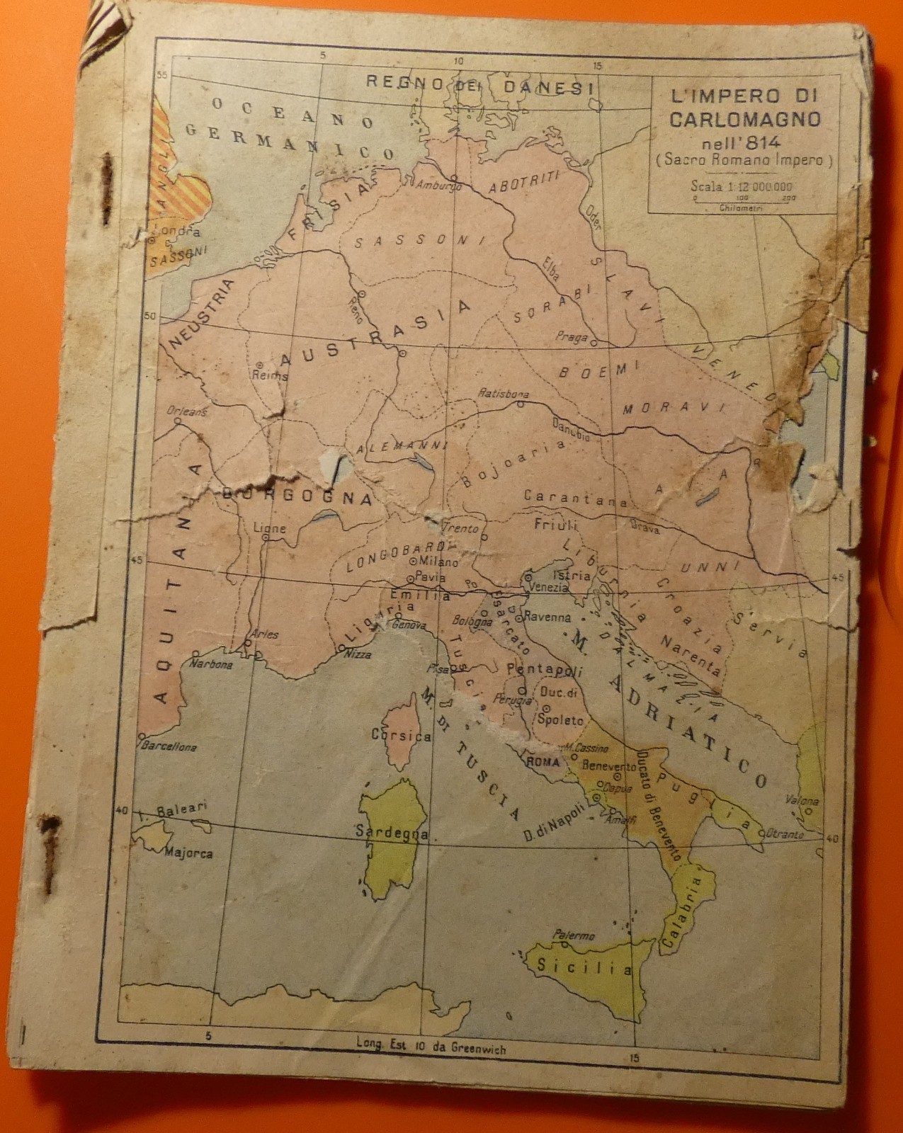 lotto carte geografiche dell'impero di Carlo Magno
