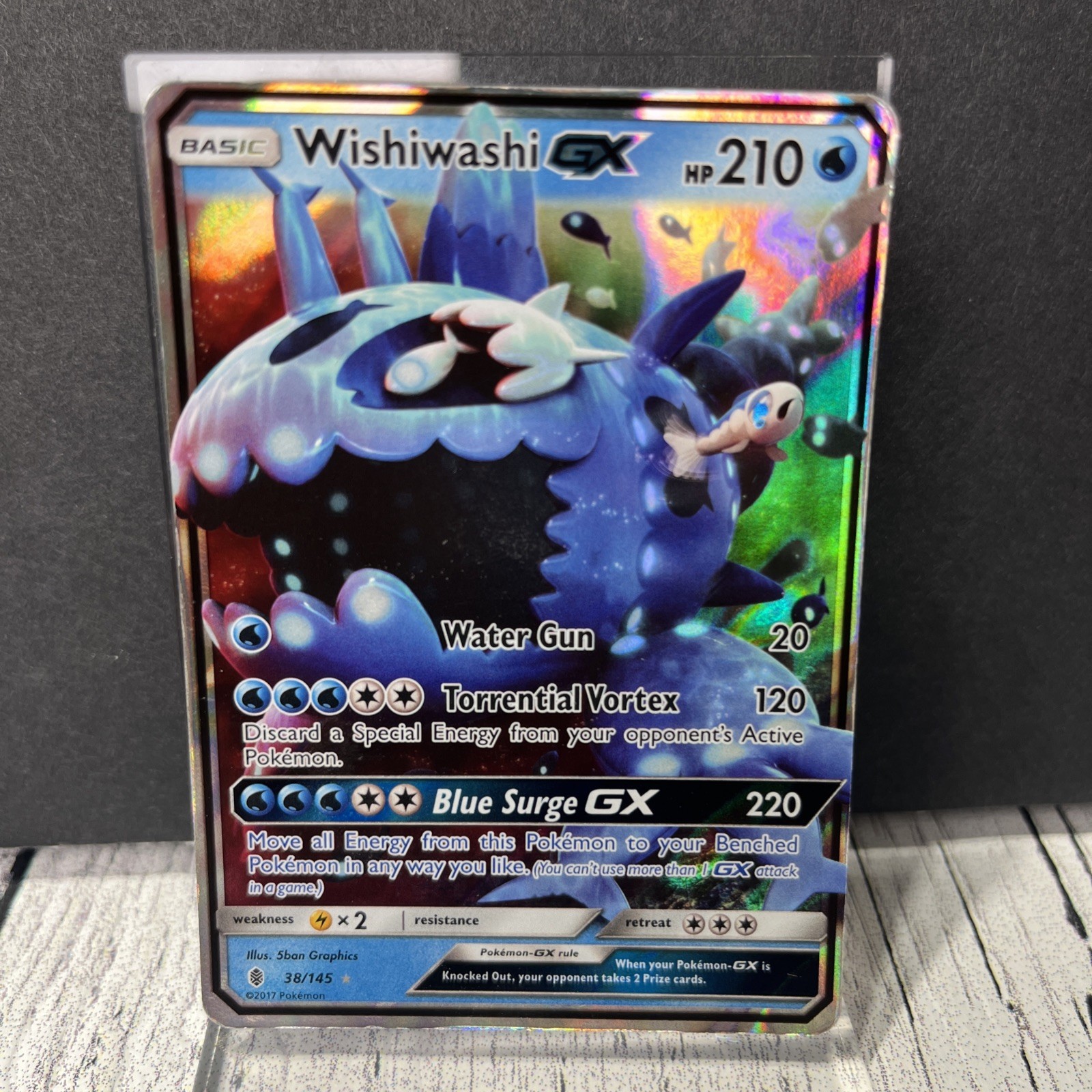 Wishiwashi GX 38/145 Sun & Moon Guardians Rising Ultra Rare 2017 Pokemon Card