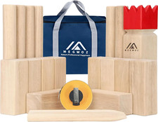 Kubb Yard Game Set Wooden Viking Chess Outdoor Game for Kids Family Throwing G