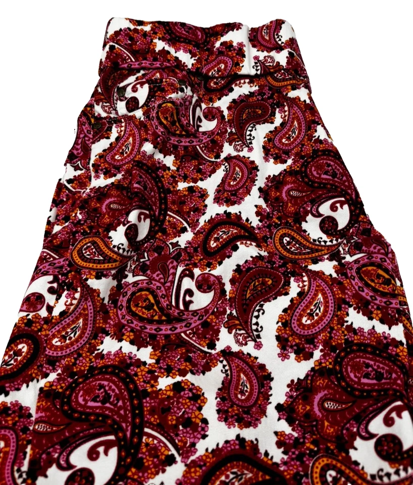 Jessica London Women's Red Paisley Pants - Size: 3XL (22W) Tall - Waist 42" - Image 4 of 4