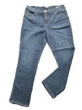 Women's Lee Jeans size 16 M classic fit straight leg blue denim stretch fit-G47