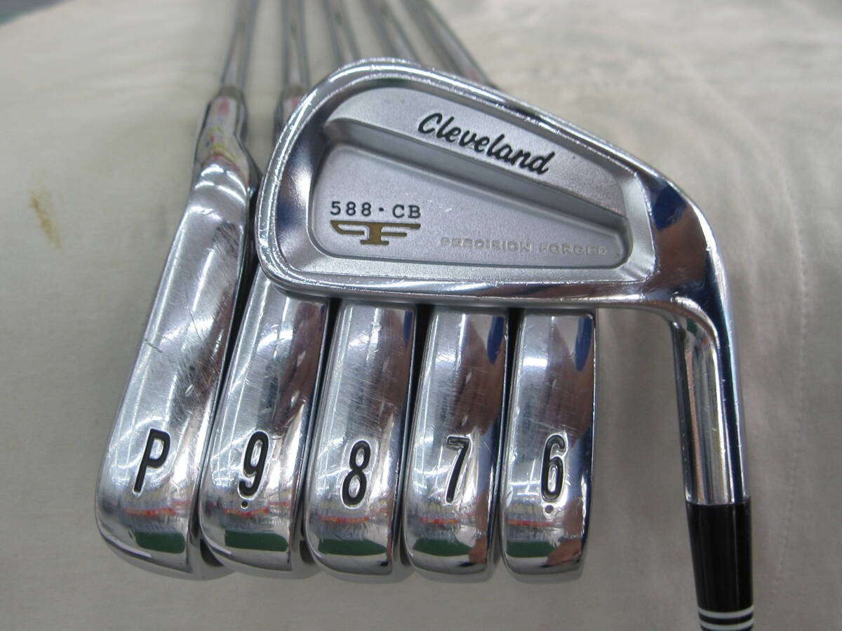 Used Cleveland 588 Forged CB Irons (6-piece set) with Dynamic Gold