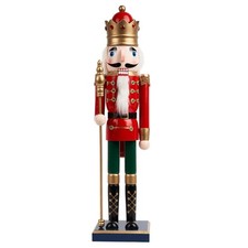 THE TWIDDLERS 20 Inch Wooden Nutcracker Christmas Decor - King with Crown & S...