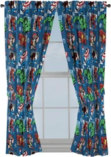 Jay Franco Marvel Avengers Fighting Team 63" Inch Drapes - Beautiful Room Décor 
