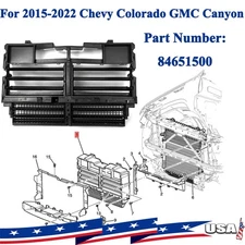 84651500 Active Grille Shutter For 2015-2022 Chevy Colorado GMC Canyon W/O Motor