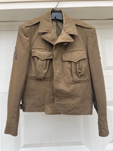 WW2 era IKE wool Air Corps  jacket coat with insignia 34R 34 USGI Army Military