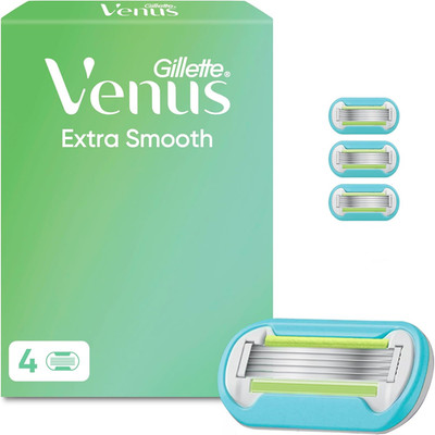 Gillette Venus Extra Smooth Damen Rasierklingen Nachfüllpack, 4er Pack, 5 Klingen für
