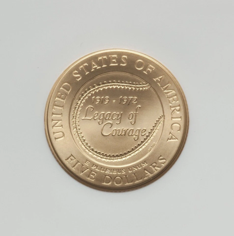 1997-W $5 Jackie Robinson Gold Commemorative NGC MS69 - Image 4 of 4