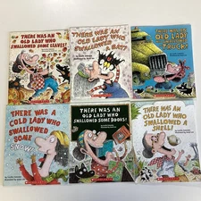 Lucille Colandro Old Lady Swallowed Jared Lee Preschool Kindergarten 6 Book Lot
