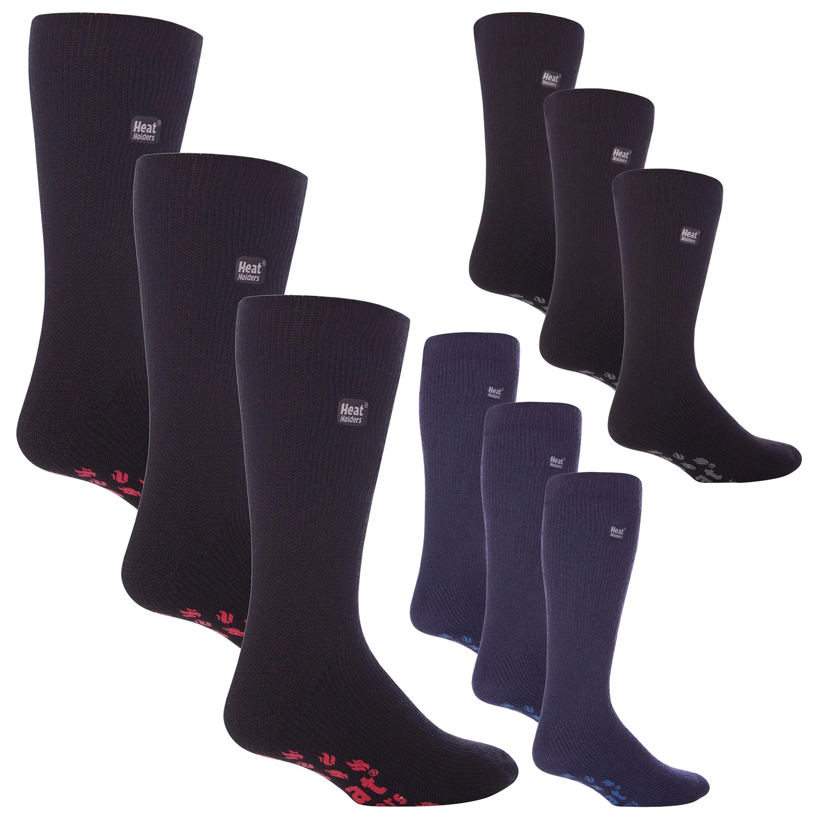 3 Pairs Multipack Mens Slipper Socks with Grips | Non-Slip Thermal Socks
Opens in a new window or ta