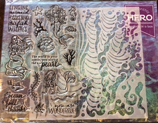 My Hero Arts Monthly Stamp And Die, May 2017, Mermaid Underwater With Stencil 