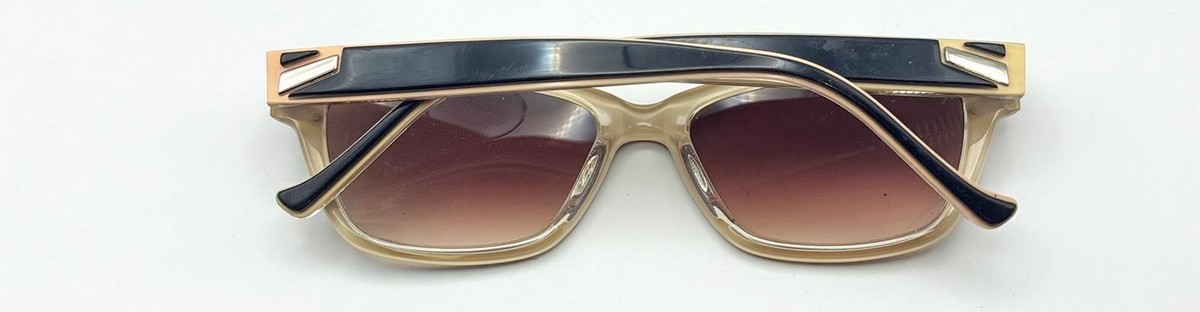 Tura 055 Black Beige Oval Sunglasses FRAMES ONLY View 4