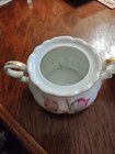 Vintage Made in Japan Porcelain Creamer & Sugar Bowl w/ Lid  Rose Motif & Gold — photo 6