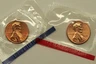 1989 P & D Uncirculated Lincoln Cents in Mint Cello, Free Shipping