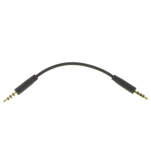 VALLEY ENTERPRISES 6 inch 4-Pole 3.5mm Male to 3.5mm Male Gold Stereo Audio Headphone Cable