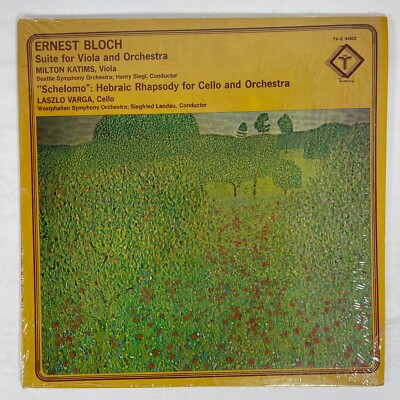 Bloch, Siegfried Landau, Henry Siegl   Suite For Viola And Orchestra; Vinyl, LP