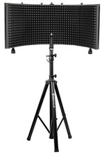 Rockville Recording Studio Microphone Isolation Shield  Heavy Duty Tripod Stand