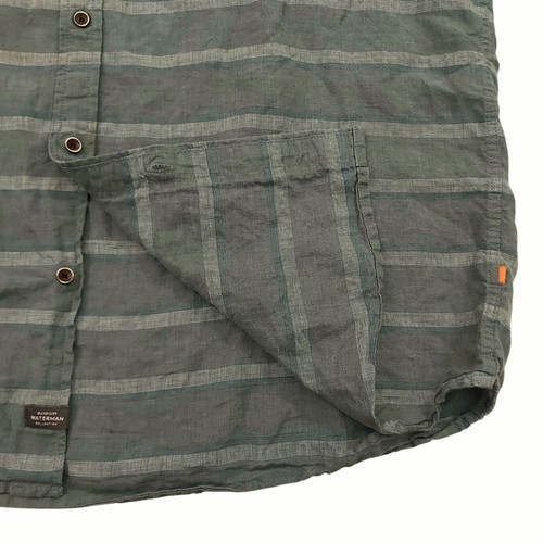 Quiksilver Waterman Collection Shirt Mens XXL Tailored Fit Linen Long Sleeve - Picture 5 of 11